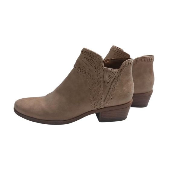 BareTraps Tan Ankle Booties with Low Heel - Picture 6 of 8